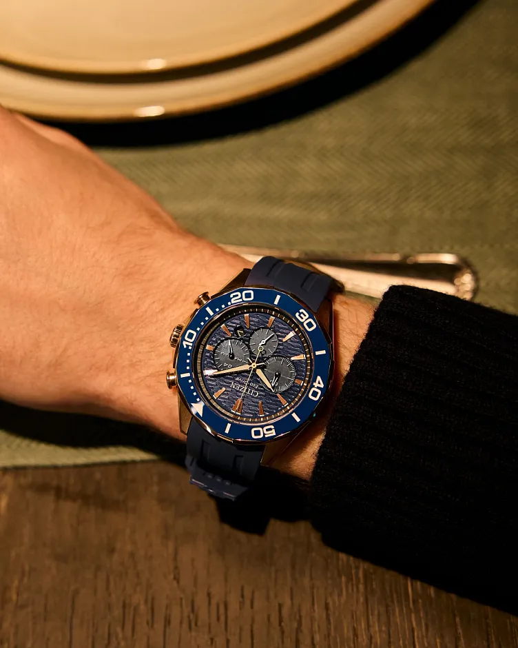 Endeavor Chrono Blue Dial Polyurethane Strap CA4733-00L | CITIZEN Endeavor Chrono Blue Dial Polyurethane Strap CA4733-00L | CITIZEN